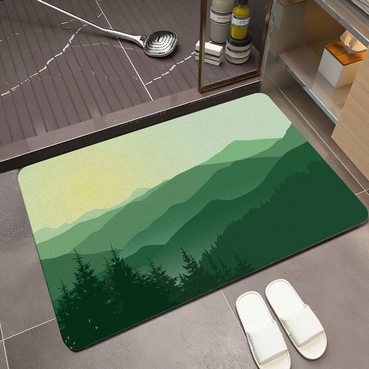 Szenische Berglandschaft Badmatte Karnz