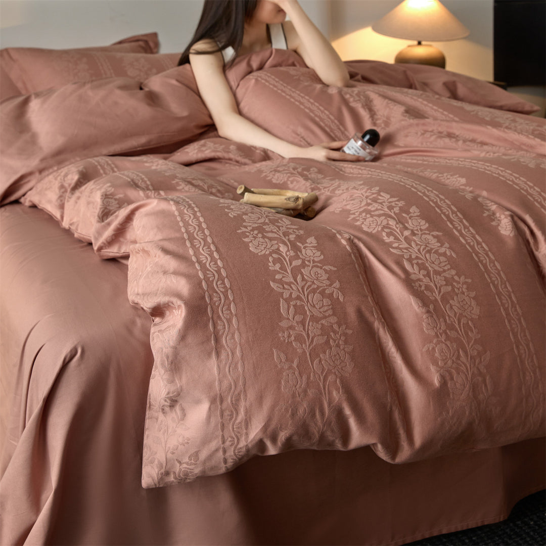 Umkehrbare Jacquard-Leopard-Bettwäsche-Set
