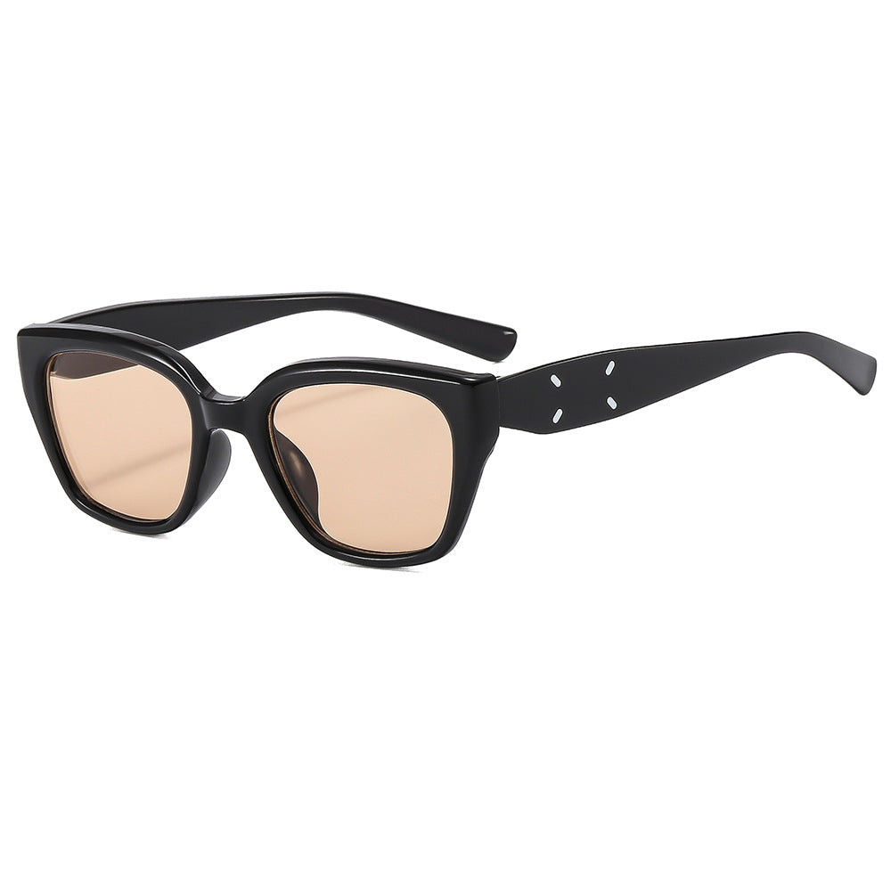 Damen einzigartige Sonnenbrille mit auffällig geformtem Rahmen Karnz