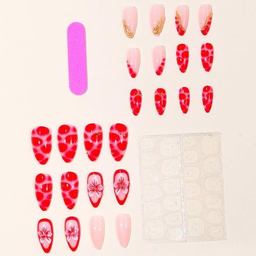 Floral Acryl Nagelkunst Verlängerungen Karnz