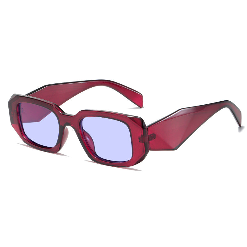 Damen quadratische Designer-Sonnenbrille mit modernem akzentuiertem Rahmen Karnz