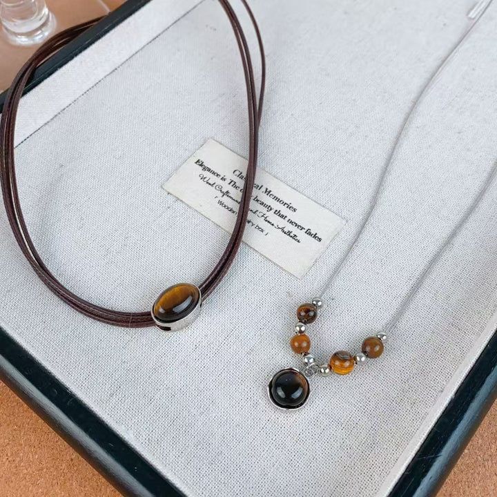 Tiger Eye Anhänger Necklace Karnz