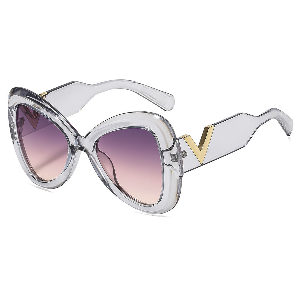 Damen Cat-Eye Sonnenbrille mit luxuriösen Metallakzenten Karnz