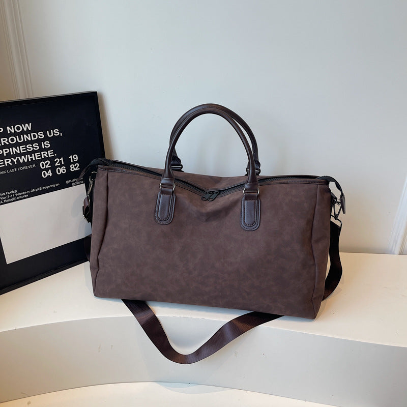 Klassische Leder Wochenendtasche