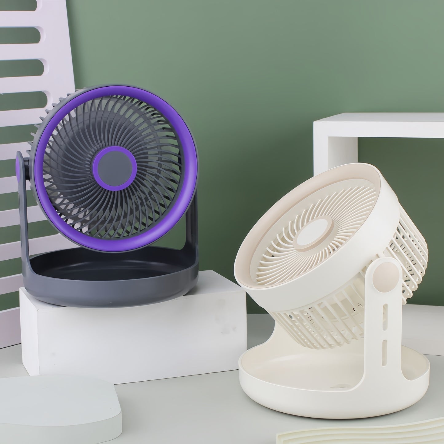 Damen Tischventilator mit neigbarem Kopf und leisen Betriebsmodus Karnz