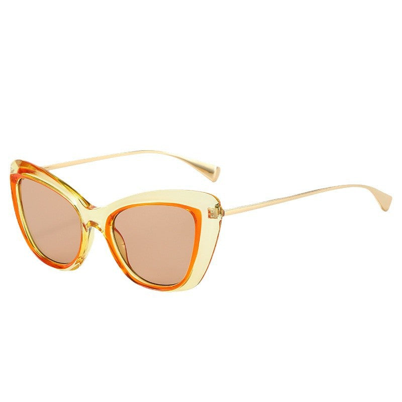Damen Cat-Eye Sonnenbrille mit elegantem Metallrahmen Karnz