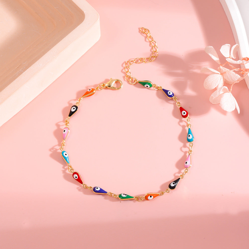 Farbenfrohe böse Augen Charm Fußkette Karnz 1788164324