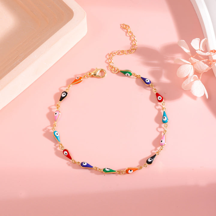 Farbenfrohe böse Augen Charm Fußkette Karnz 1788164324