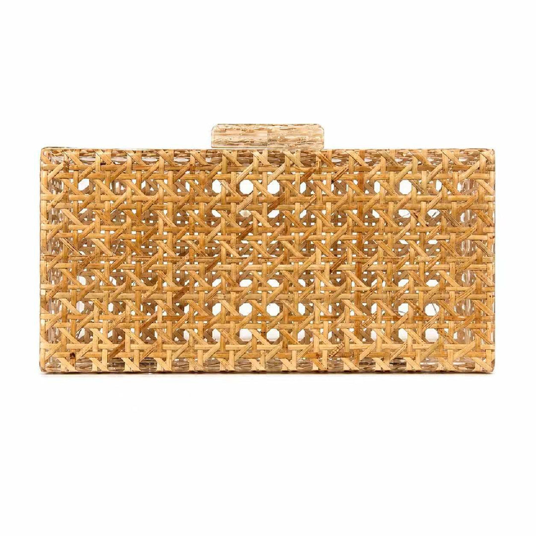 Gewebte Rattan-Clutch