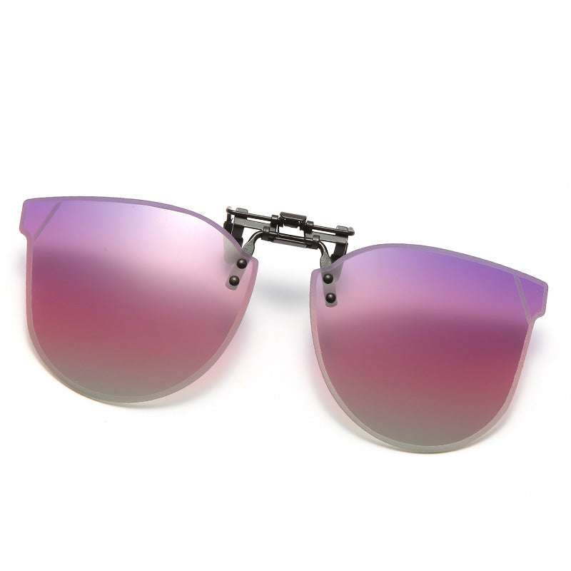 Damen modische Sonnenbrille im futuristischen Design mit verspiegelten Gläsern Karnz
