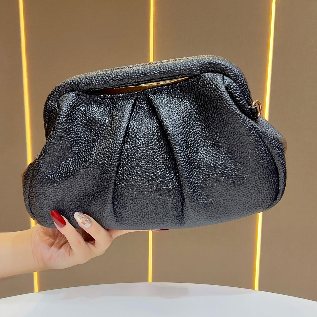Metallic Texturiertes Abend Clutch