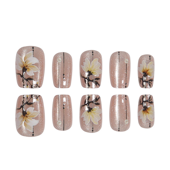 Florale Kunst Press-On Nagelspitzen Karnz
