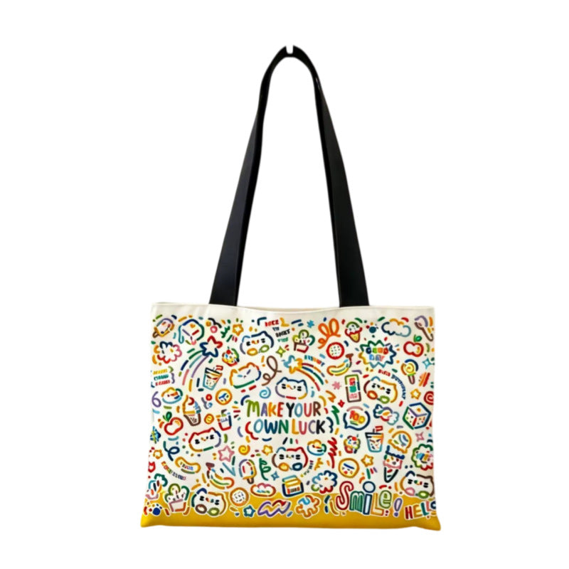 Trendige illustrierte Canvas-Tote-Tasche