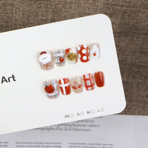 Festliches Press-On Nagelkunst Set Karnz