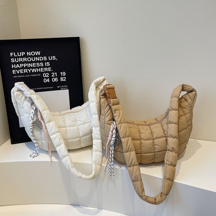 Gepolsterte gesteppte Schultertasche