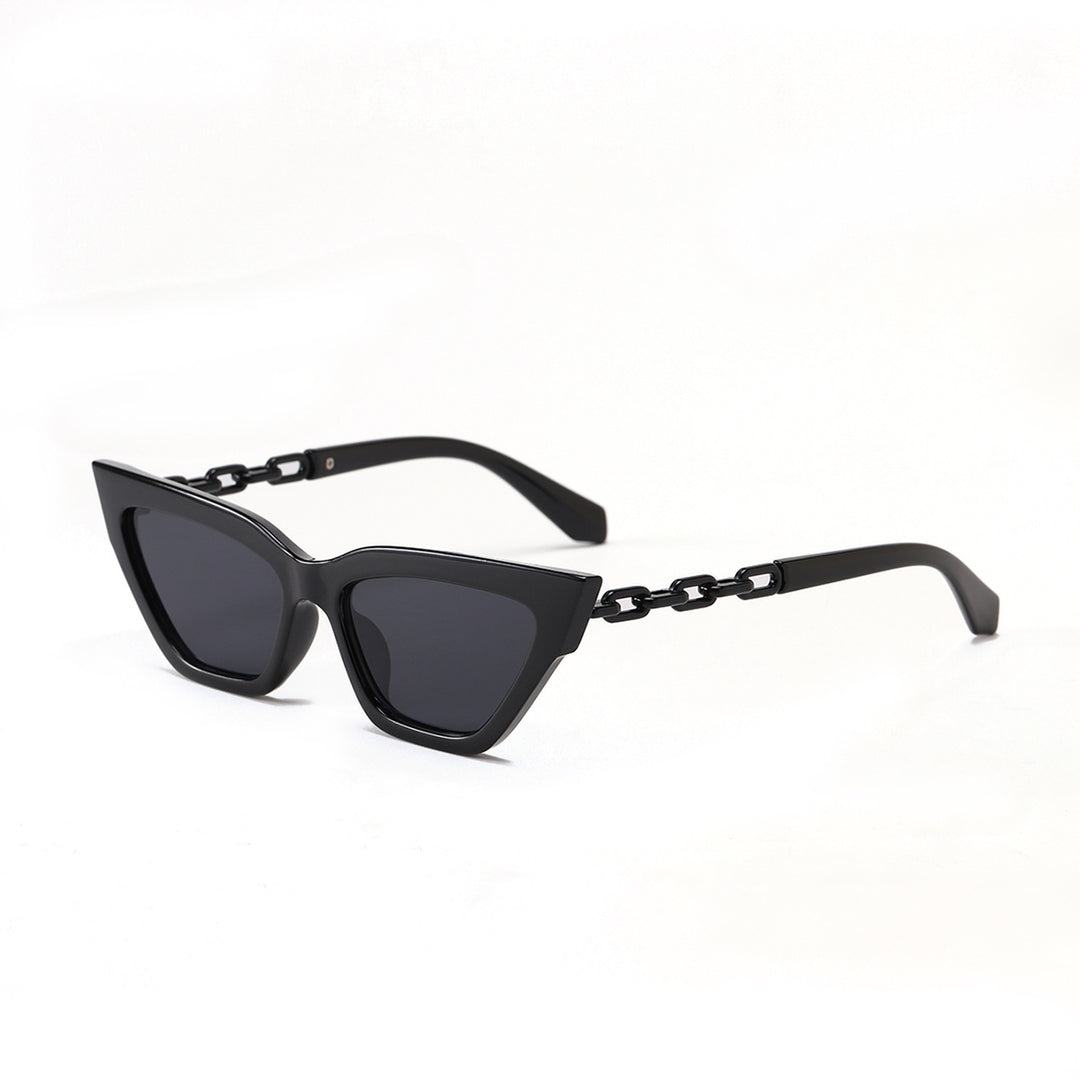 Damen Cat-Eye Sonnenbrille mit luxuriösem Kettenrahmen Karnz