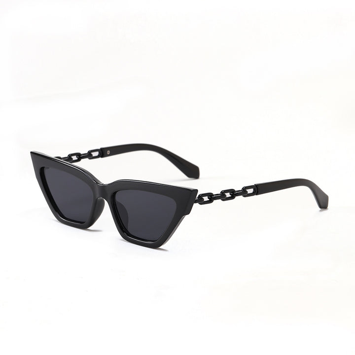 Damen Cat-Eye Sonnenbrille mit luxuriösem Kettenrahmen Karnz