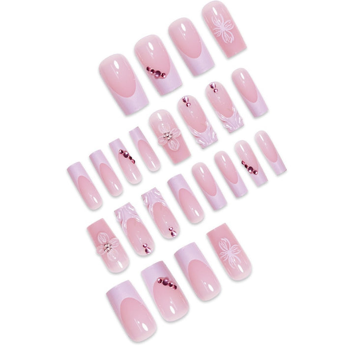 3D Floral Acryl Nagelerweiterungen Karnz