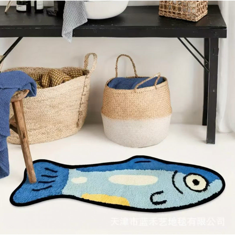 Fischgeschäftförmige dekorative Badematte