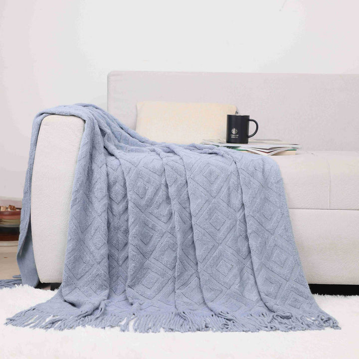 Gemütliche Strickdecke Karnz