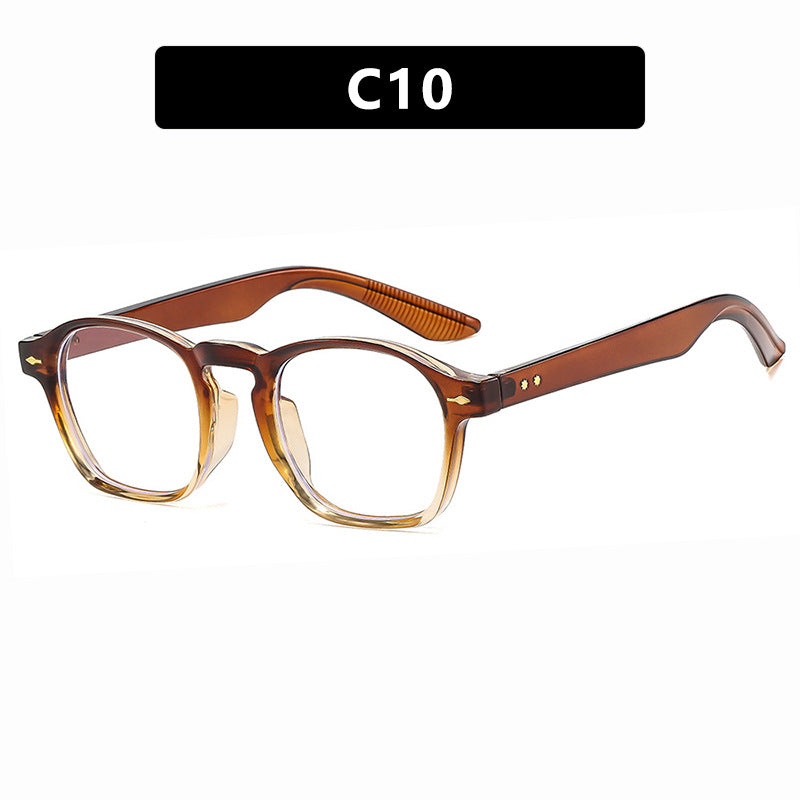 Damen modische rechteckige Brille mit transparentem Rahmen Karnz