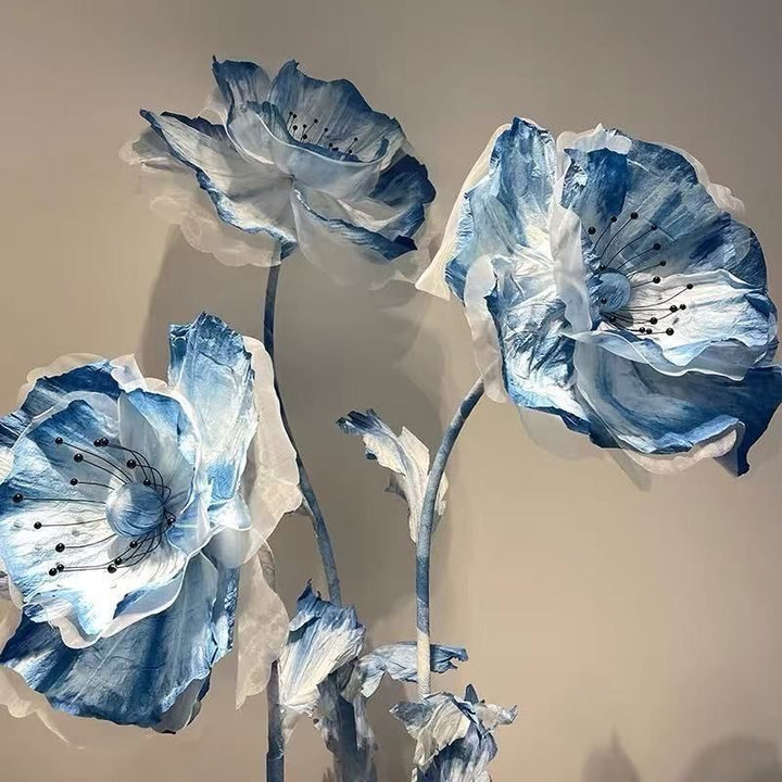 Dekorative Übergroße Papi blumen skulptur