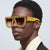 Damen Sonnenbrille mit auffälligem Kettenrahmen Karnz