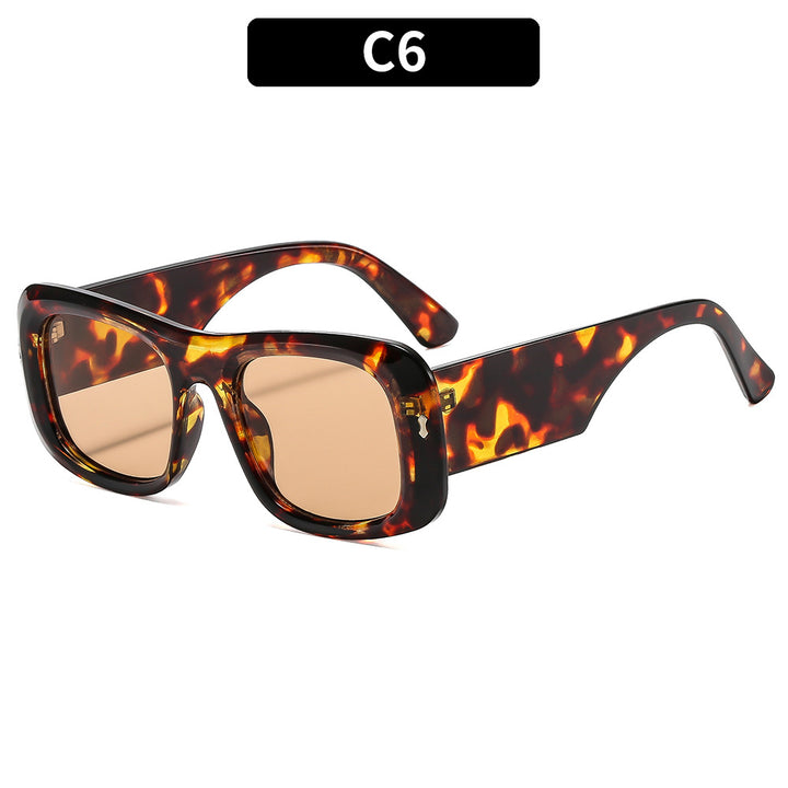 Fette quadratische Rahmen-Sonnenbrille