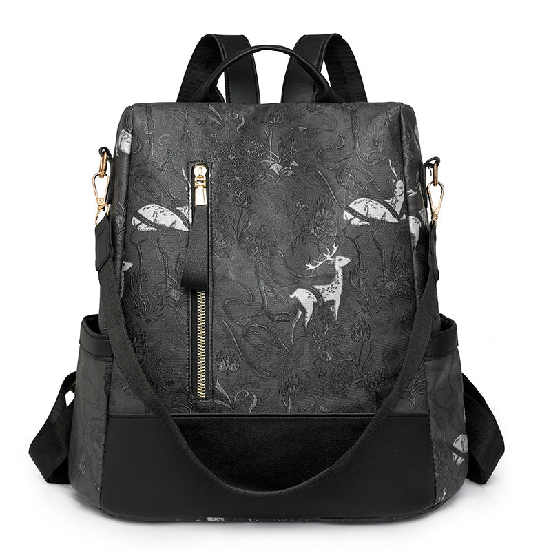 Elegante Floral Prägung Rucksack Karnz