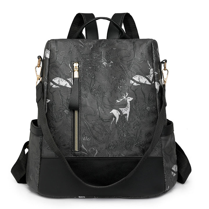 Elegante Floral Prägung Rucksack Karnz