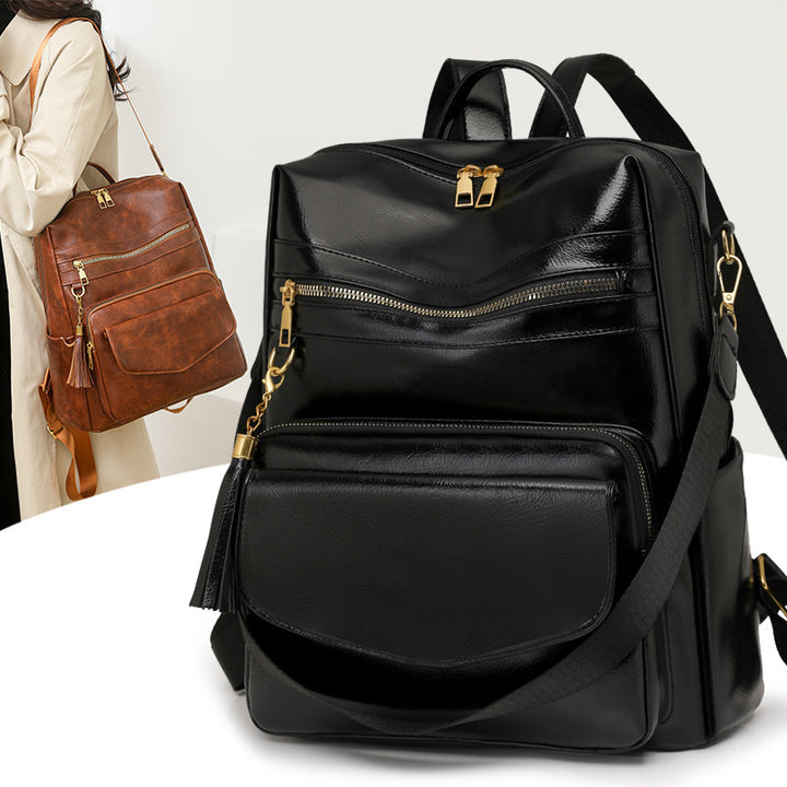 Multifunktionaler Stilvoller Leder Rucksack Karnz