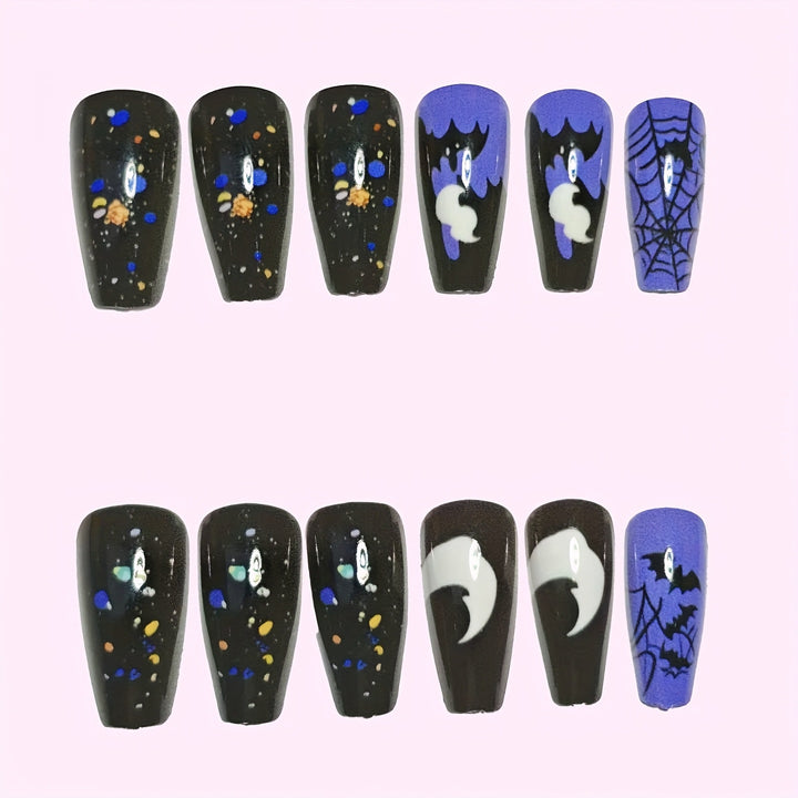 Halloween-inspiriertes thematisches Nagelkunst-Set