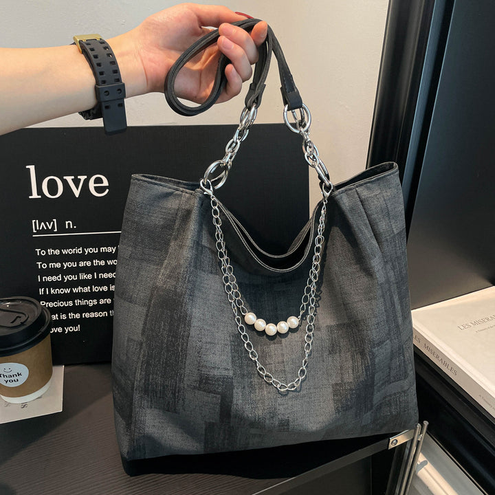 Chic strukturiert Schulter Tote