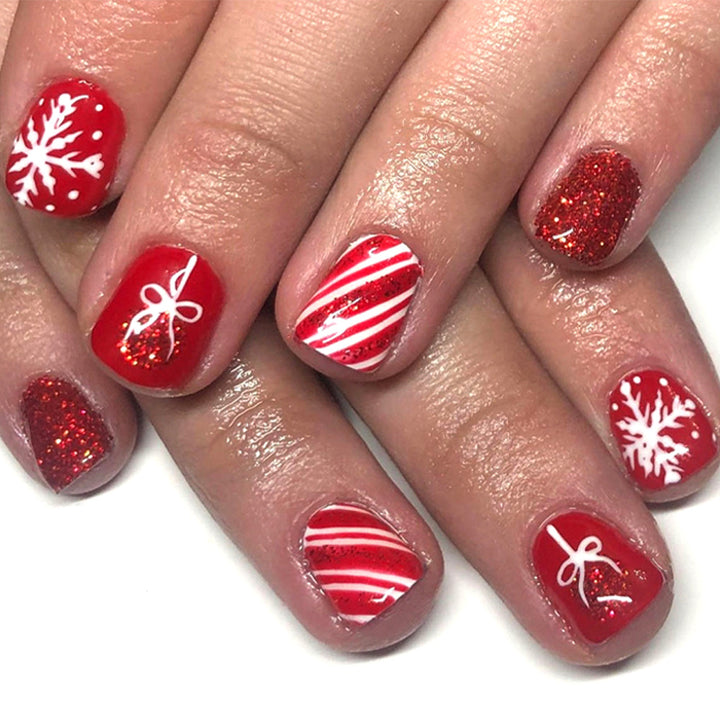 Festliche saisonale Glitzer-Nagelkunst Karnz