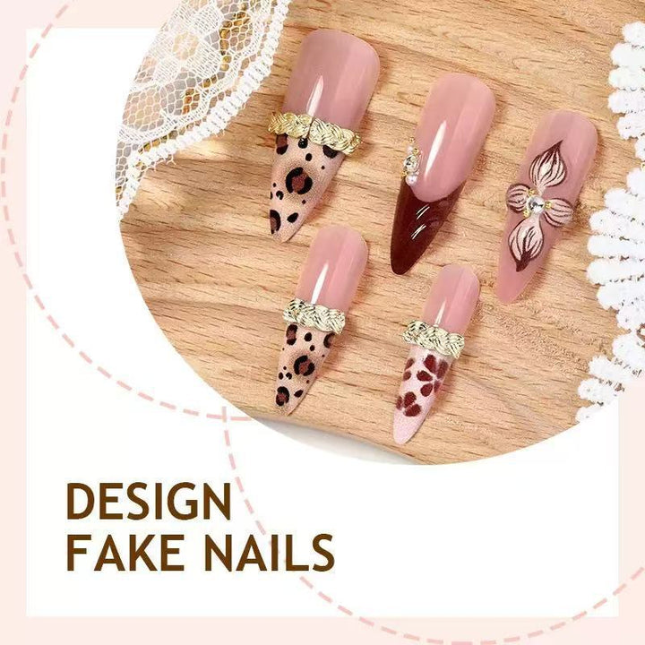 Künstlerische dekorative Stiletto Press-On Nägel Karnz