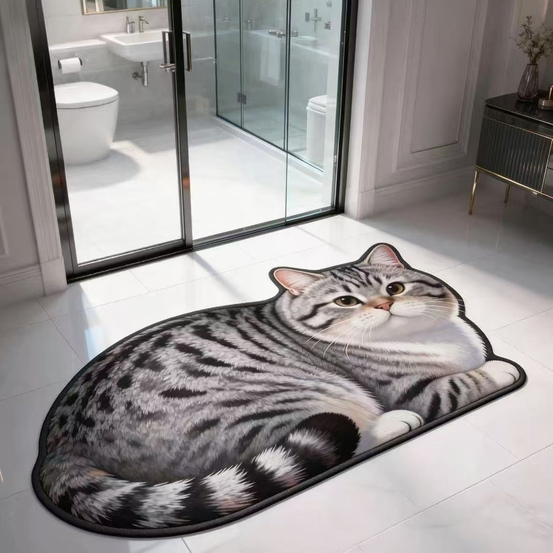 Plüsch Katzenförmige Badmatte
