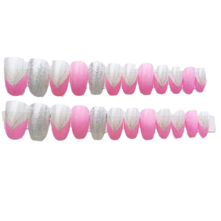 Press-On Nail Art Set mit Glitzer und Verlauf-Finish