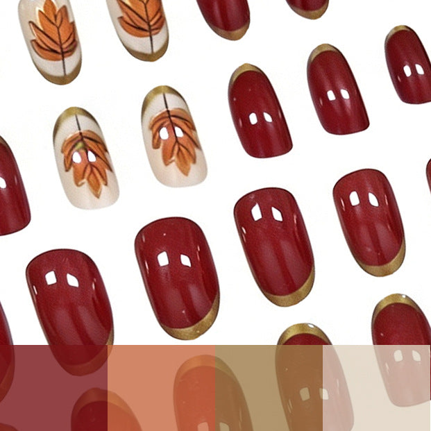 Dekorative herbstliche Nagelkunstverzierungen Karnz