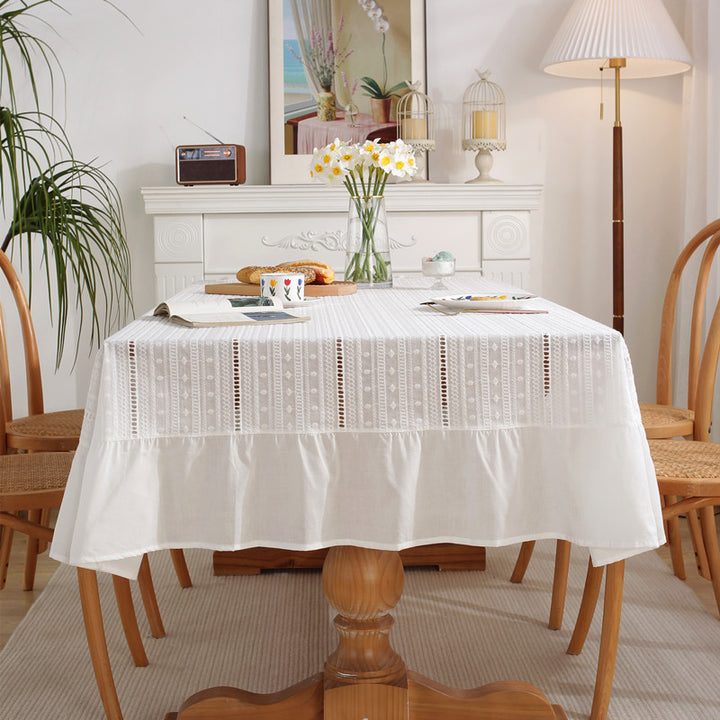 Strukturierte Spitzen-Tischdecke