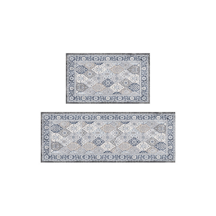Künstlerisches Vintage geometrisches Teppichset Karnz