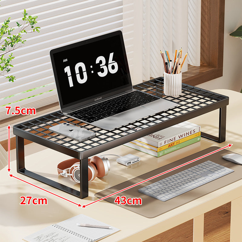 Grid-Top Desktop Laptop und Monitor Riser Regal mit erhöhtem offenem Unterlagerung