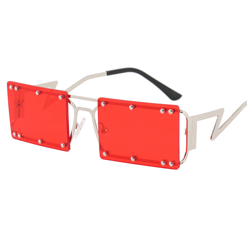 Damen Modische Sonnenbrille mit auffälligem geometrischem Design Karnz
