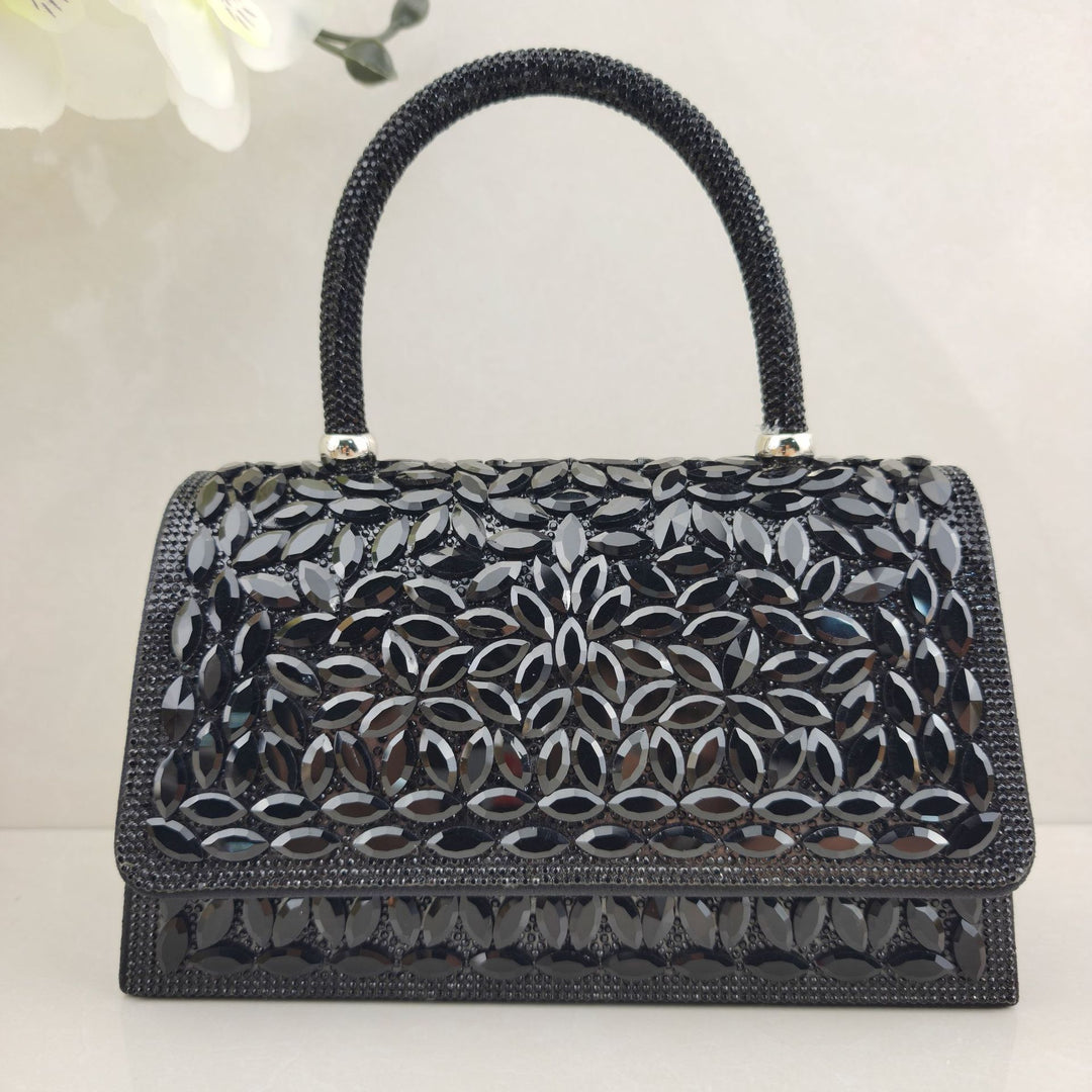 Blumenmuster-Acryl-Handtasche