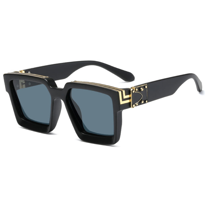 Damen quadratische Designer-Sonnenbrille mit auffälligem Rahmen Karnz