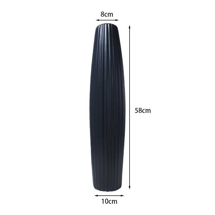 Elegante große dekorative gerippte Vase Karnz