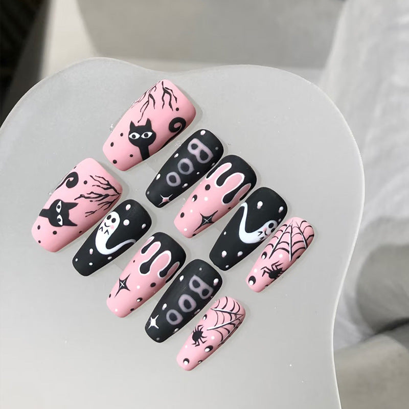 Halloween-Themed Künstlerische Press-On Nagel Kollektion