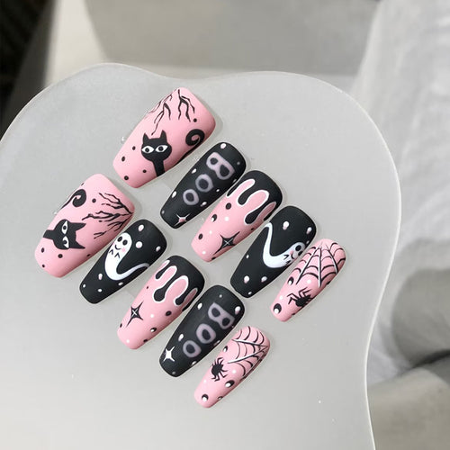 Halloween-Themed Künstlerische Press-On Nagel Kollektion