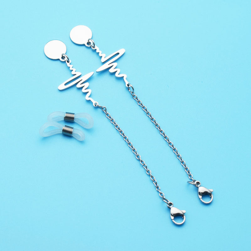 Stylische Herzschlag-Design-Ohrringe Karnz