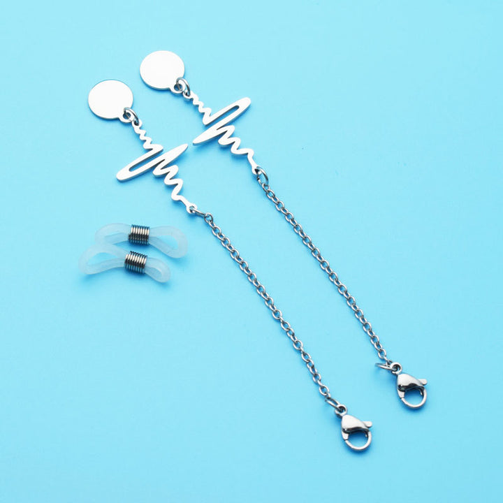 Stylische Herzschlag-Design-Ohrringe Karnz