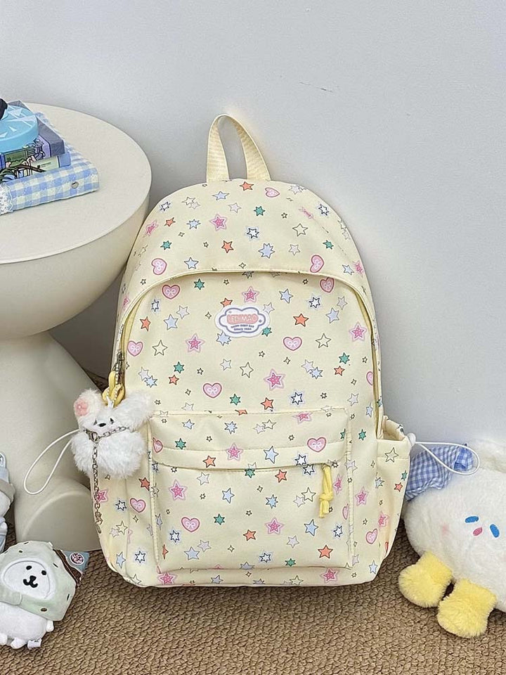 Charmante Stern- und Herzmuster-Rucksack